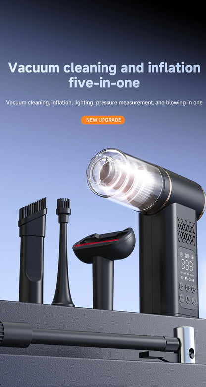 KORVA AirVac Pro 5-in-1 Draadloze Autostofzuiger + Bandenpomp